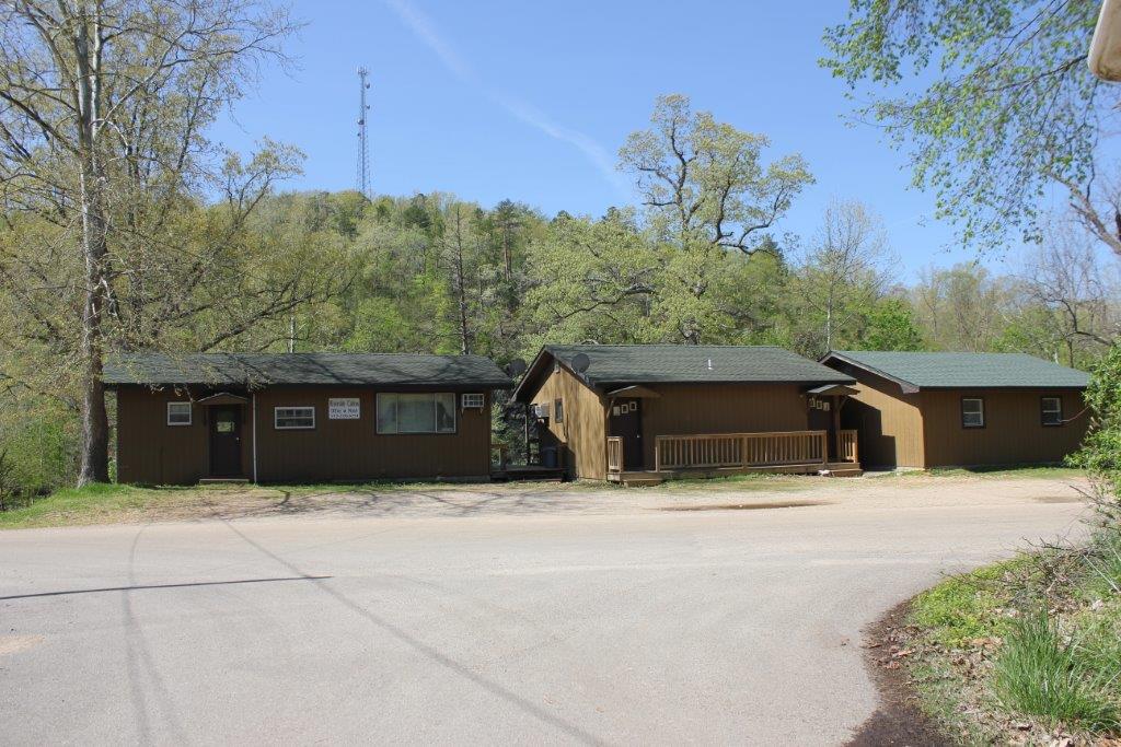 River cabins adjacent to the Jack's Fork River